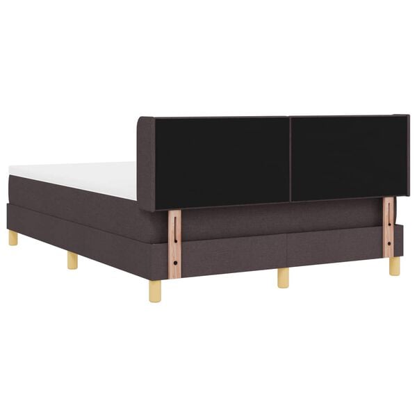 vidaXL Cama tipo Box Spring Marr&oacute;n Oscuro 200 x 160 cm Poli&eacute;ster