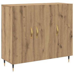 vidaXL Aparador Roble artisan 90 x 34 x 80 cm Madera de ingenier&iacute;a