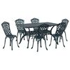 vidaXL Conjunto de Comedor de Jard&iacute;n 7 pcs Verde Aluminio