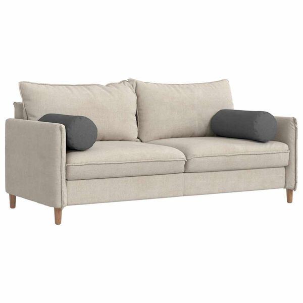 vidaXL Cojines Bolster 2 pcs Gris oscuro Ø 25 x 70 cm tela