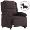 vidaXL Sill&oacute;n reclinable el&eacute;ctrico tela marr&oacute;n oscuro