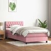 vidaXL Cama box spring con colch&oacute;n terciopelo rosa 80x210 cm
