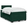 vidaXL Cama box spring con colch&oacute;n terciopelo verde oscuro 120x200 cm