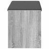 vidaXL Banco de entrada con coj&iacute;n Gris Sonoma 83 x 38 x 45 cm