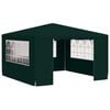 vidaXL Carpa profesional para fiestas con paredes verde 90 g/m&sup2; 4x4 m