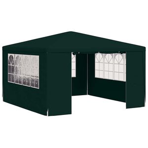 vidaXL Carpa profesional para fiestas con paredes verde 90 g/m&sup2; 4x4 m