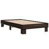 vidaXL Estructura cama madera ingenier&iacute;a metal marr&oacute;n roble 100x200 cm