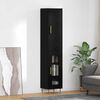 vidaXL Aparador alto 2 pcs Roble Negro Madera de ingenier&iacute;a