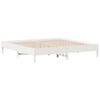 vidaXL Cama con estanter&iacute;a sin colch&oacute;n madera maciza blanca 180x200 cm