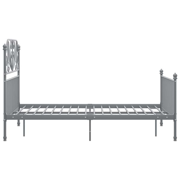 vidaXL Estructura de cama sin colch&oacute;n metal gris 120x200 cm