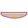 vidaXL Felpudos para escaleras (15 unidades, 56 x 17 x 3 cm, violeta, semicirculares)