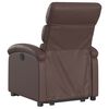 vidaXL Sillón reclinable elevable cuero sintético marrón