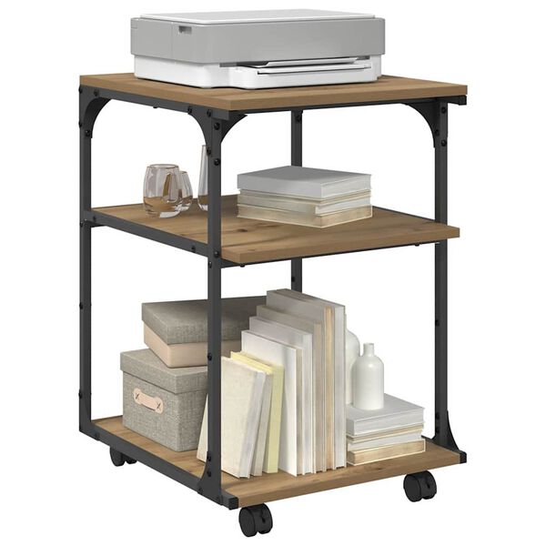 vidaXL Soporte para Impresora Roble artesanal 43 x 48 x 64 cm