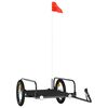 vidaXL Remolque para bicicletas hierro negro 126x63x34 cm