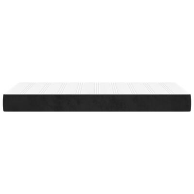 vidaXL Colchón de muelles ensacados terciopelo negro 100x200x20 cm