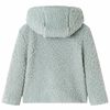 Chaqueta infantil con capucha pelo sint&eacute;tico borreguito verde menta 116