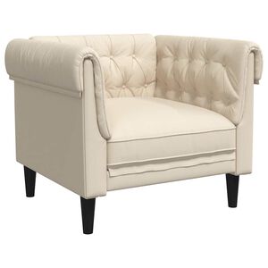 vidaXL Sill&oacute;n Chesterfield de lino