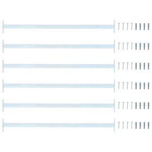 vidaXL Barra de seguridad ajustable para ventanas 6 pcs Plateado Acero