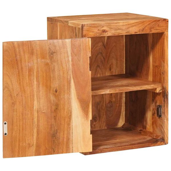 vidaXL Mesita de Noche Marr&oacute;n 35 x 33 x 48 cm Madera maciza de acacia