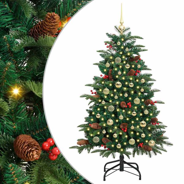 vidaXL &Aacute;rbol de Navidad artificial Verde 150 cm PVC, Metal y Pl&aacute;stico