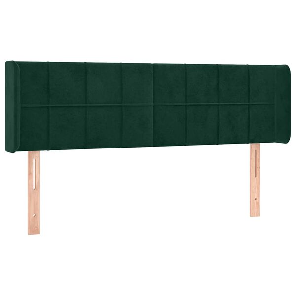 vidaXL Cabecero de terciopelo verde oscuro 147x16x78/88 cm