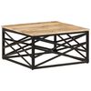 vidaXL Mesa de centro de madera maciza de mango 68x68x35 cm