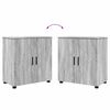 vidaXL Juego de muebles de ba&ntilde;o Montaje en la pared 4 pcs Gris Sonoma