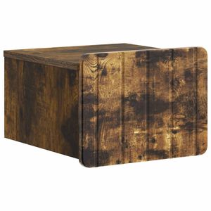 vidaXL Mesita de Noche de Pared Roble Ahumado 33 x 34,5 x 24 cm
