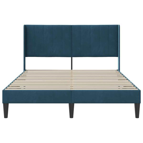 vidaXL Estructura de cama con cabecera Azul 120 x 200 cm Terciopelo