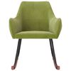 vidaXL Silla mecedora de terciopelo verde claro