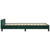 vidaXL Estructura cama sin colch&oacute;n terciopelo verde oscuro 100x200 cm