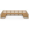 vidaXL Juego de muebles de jard&iacute;n 10 piezas madera maciza de pino