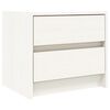 vidaXL Mesita de noche madera maciza de pino blanco 40x31x35,5 cm