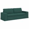 vidaXL Sof&aacute; 180cm 2 pcs Verde oscuro Metal