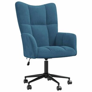 vidaXL Sill&oacute;n de relax de terciopelo azul