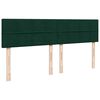 vidaXL Estructura de cama otomana con colch&oacute;n verde oscuro 160x200 cm