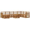 vidaXL Conjunto de sof&aacute;s de exterior 7 uds. Natural