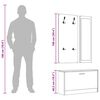 vidaXL Set mueble zapatero 3 en 1 madera contrachapada roble ahumado