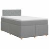 vidaXL Cama box spring con colch&oacute;n Gris Claro 120 x 190 cm Tela
