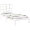vidaXL Estructura de cama individual madera maciza blanco 90x190 cm