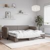 vidaXL Sofá cama nido tela gris taupe 80x200 cm