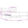 vidaXL Estructura de cama sin colch&oacute;n madera roble ahumado 150x200 cm