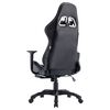 vidaXL Silla gaming con reposapi&eacute;s cuero sint&eacute;tico negro