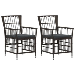 vidaXL Sillas de jard&iacute;n 2 uds. Negro
