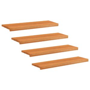 vidaXL Alfombras para escalones 4 uds. 90 x 25 x 2 cm Marr&oacute;n Claro