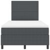 vidaXL Cama tipo Box Spring Gris oscuro y blanco 203 x 120 x 128 cm