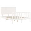 vidaXL Estructura de cama sin colch&oacute;n madera de pino blanca 140x200 cm