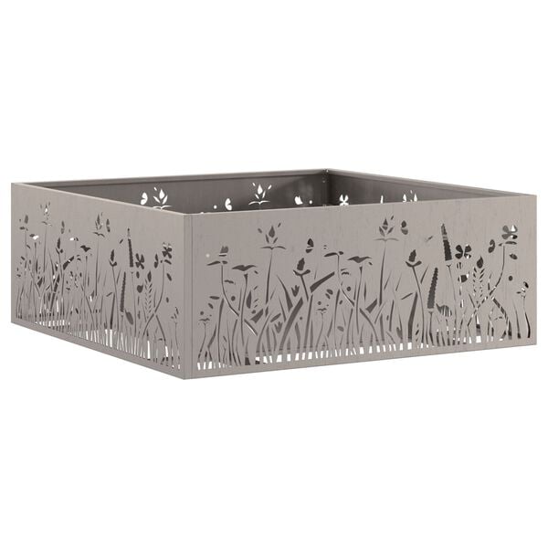 vidaXL Hoguera Marrón 80 x 80 x 30 cm Acero oxidado