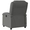 vidaXL Sillón de masaje reclinable de tela gris oscuro