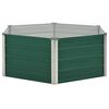 vidaXL Arriate elevado de acero galvanizado verde 129x129x45 cm